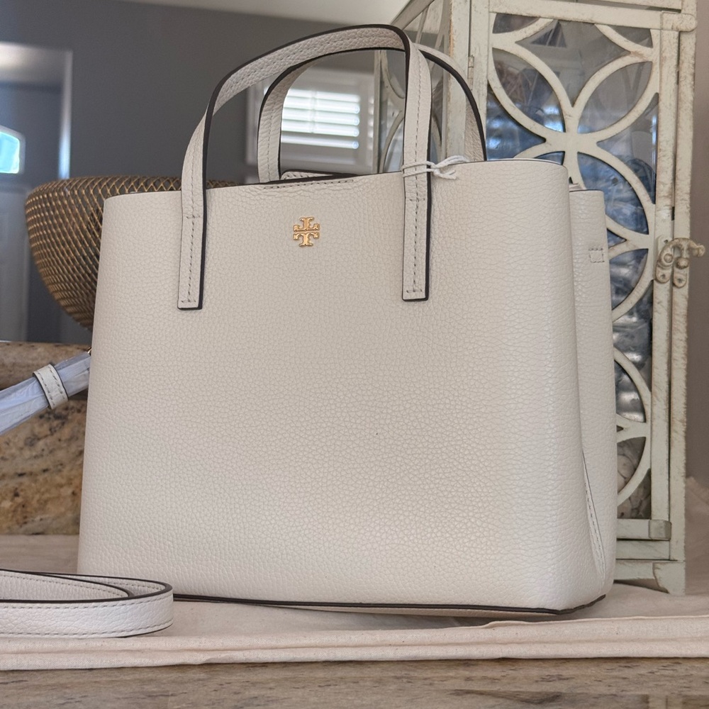 New tory burch set Blake tote small & zip cardholder in new ivory color - Picture 3 of 10